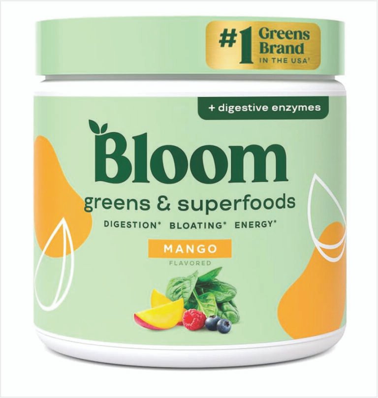 Bloom Nutrition Greens and Superfoods Powder for Digestive Health, Greens Powder, Digestive Enzymes, Probiotics, Spirulina, Chlorella for Bloating & Gut Support, Green Juice, 30 SVG, Strawberry Kiwi