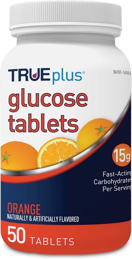 TRUEplus® Glucose Tablets, Orange - 50ct