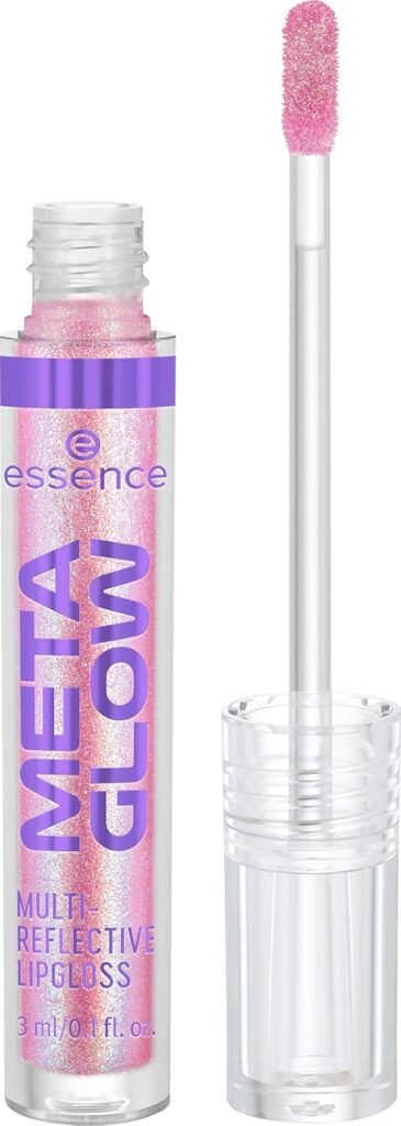 essence | Meta Glow Multi-Reflective Lip Gloss | Iridescent Shimmer, Holographic, Non-Sticky & Comfortable | Vegan & Cruelty Free (03 | Pink Vision)