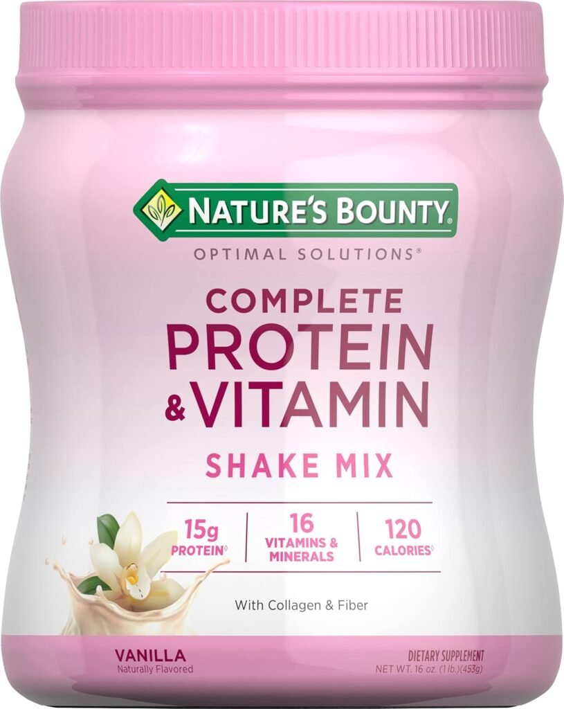 omplete Protein & Vitamin Shake Mix with Collagen & Fiber, Contains Vitamin C for Immune Health