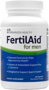 Fairhaven Health FertilAid for Men Prenatal Male Fertility Supplement | Count and Motility Support Pre-Conception for Him | Fertility Support includes L-carnitine, Zinc, and Folate