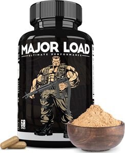 Major Load Testosterone Booster for Men - Testosterone Supplement with Horny Goat Weed, Maca Root, & Tribulus Terrestris - Tongkat Ali for Men - Energy, Stamina & Strength - Test Booster