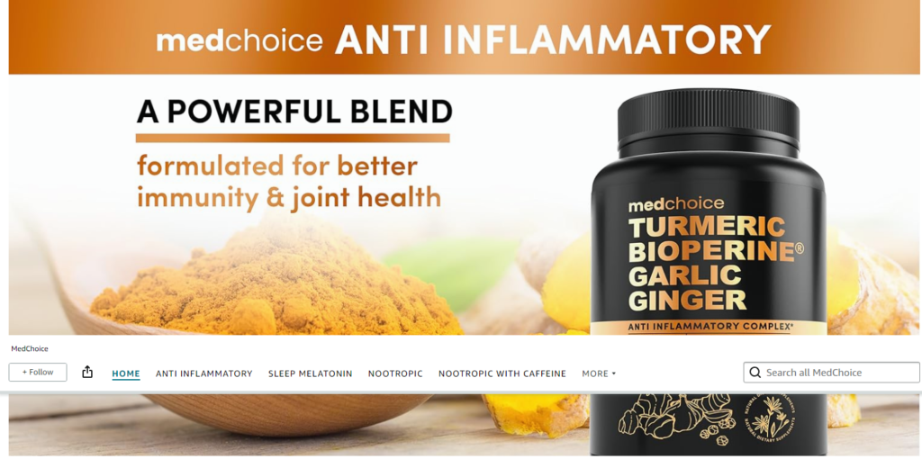 Anti-inflammatory supplements Turmeric, Garlic, Ginger