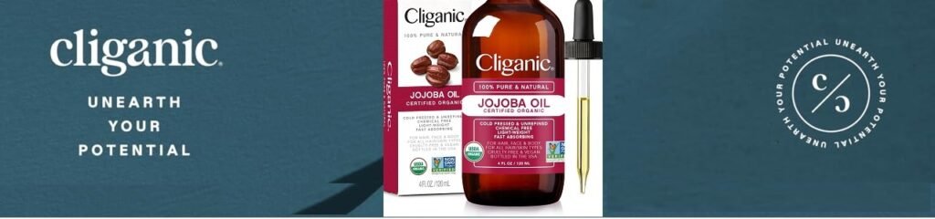 Cliganic Organic Jojoba Oil Your Beauty Routine- Ultimate Hydration Moisturizing Oil for Face, Hair, Skin, & Nails