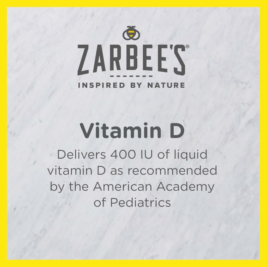 Zarbee's Vitamin D Drops for Infants – Essential Support for Strong Bones and Teeth